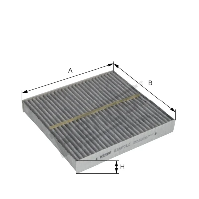 Billede af HENGST FILTER E3977LC Kabinefilter Aktivkulfilter 218 198 30 NISSAN: X Trail