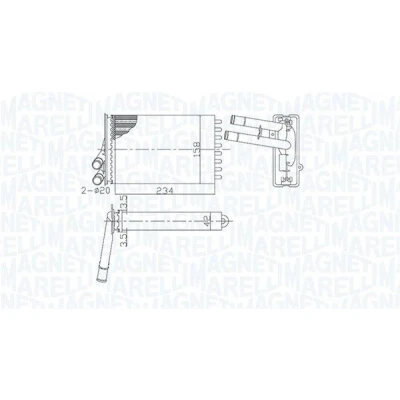 Billede af MAGNETI MARELLI 350218462000 Varmeveksler VOLKSWAGEN: Passat B5 Variant