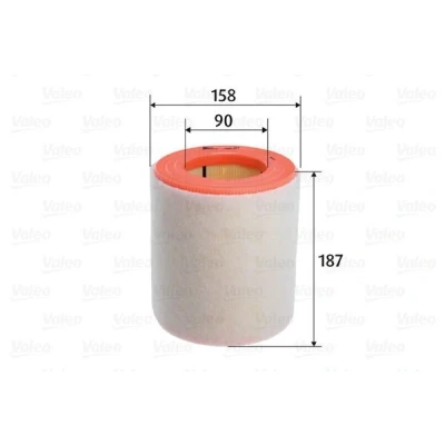 Billede af VALEO 585763 Luftfilter 187 158 Filterindsats AUDI: A7 Sportback, A6 C7 Avant, Sedan