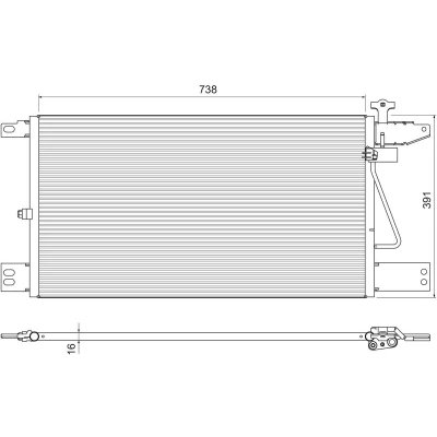 Billede af VALEO 815065 Kondensator uden tørrer Aluminium 393 R 134a