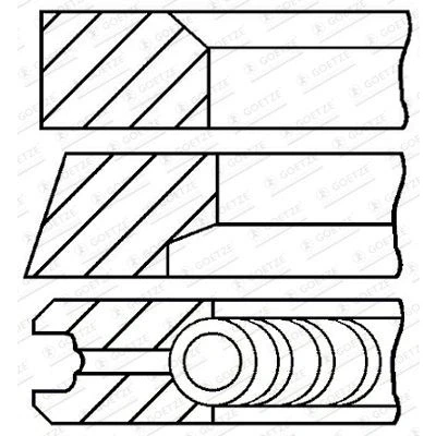 Billede af GOETZE ENGINE 08 445100 00 Stempelringsæt 82 KIA: cee‘d I Stationcar, Hatchback, HYUNDAI: i30 Hatchback