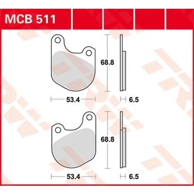 Billede af TRW Organic Allround MCB511 Bremseklodser