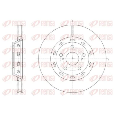 Billede af REMSA Bremseskive foraksel 324, 0mm 28mm 5 ventileret 61968.10 435120T010 Bremseskiver, Skivebremser