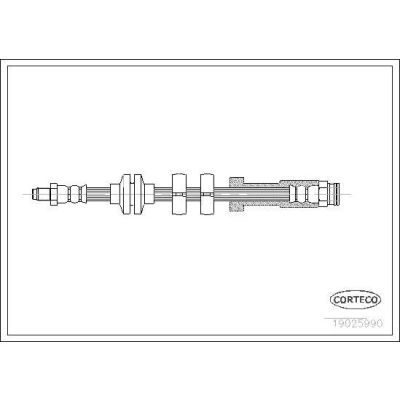 Billede af CORTECO 19025990 Bremseslange foraksel 370