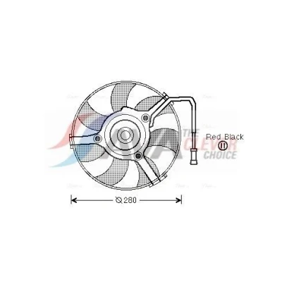 Billede af PRASCO AI7504 Køleventilator 280 140 uden kølerventilatorramme (karm) VOLKSWAGEN: Passat B5 GP Variant, AUDI: A4 Avant