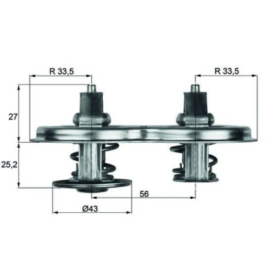 Billede af MAHLE ORIGINAL TX 33 75D Termostat 75,75 med pakning