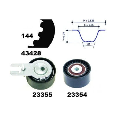 Billede af MAPCO 23400 Tandremssæt 144 FORD: FIESTA 6, Fusion Stationcar, PEUGEOT: 206+ Hatchback, 206 SW, CITROËN: C3 II, I Hatchback