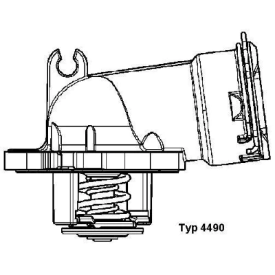 Billede af WAHLER 4490.87D Termostat 87 med pakning slangeklemme MERCEDES BENZ: E klasse T modell, C Sedan