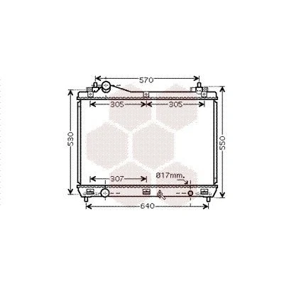 Billede af VAN WEZEL 52002100 Radiator Aluminium 450 690 16 Loddet køleripper SUZUKI: Grand Vitara 2 SUV