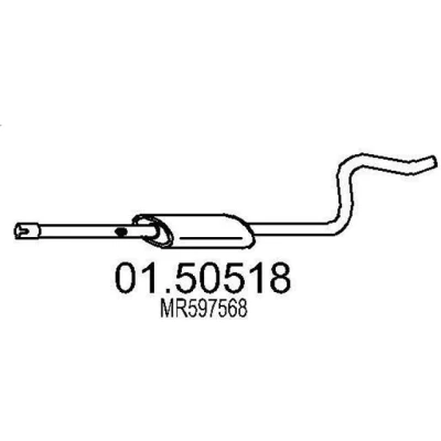 Billede af MTS 01.50518 Midterste Lyddæmper 1140 MITSUBISHI: COLT 6