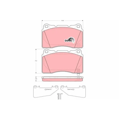 Billede af TRW COTEC GDB3349 Bremseklodser med akustisk advarsel for slid OPEL: Insignia A Sports Tourer, Astra J Hatchback