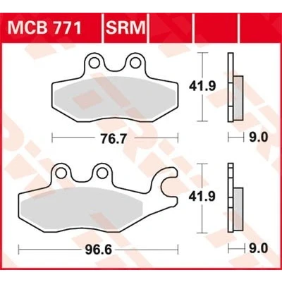 Billede af TRW Organic Allround MCB771 Bremseklodser