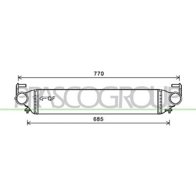Billede af PRASCO FT060N001 Intercooler med lynkobling
