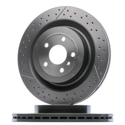 Billede af BREMBO 09.B710.11 Bremseskiver 345 26 5 slidset/perforeret, indvendigt ventileret coatet højkarboniseret med skruer MERCEDES BENZ: GLE Coupe, SUV