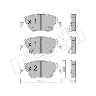 Billede af METELLI 22 1177 0 Bremseklodser med akustisk advarsel for slid OPEL: Insignia B Sports Tourer, Grand Sport