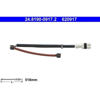 Billede af ATE 24.8190 0917.2 Slidindikator Bremsebelægning PORSCHE: 911 Cabriolet
