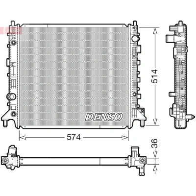 Billede af DENSO DRM99013 Radiator 574 514 36