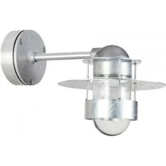 Billede af Albertslund væglampe 1x100W E27, kort Arm, Klar, Galvaniseret