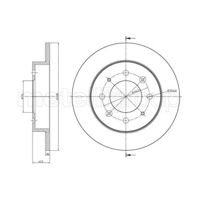 Billede af METELLI Bremseskive 258,0mm 10,0mm 4 fuldstændigt 23 1122C Bremseskiver, Skivebremser