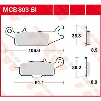 Billede af TRW Sinter Offroad MCB803SI Bremseklodser bagaksel