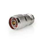 Billede af Satellit &amp; Antenne adapter N Han PL259 Hun Nikkelplateret 75 Ohm Lige Metal Sølv 10 stk. Plastikpose