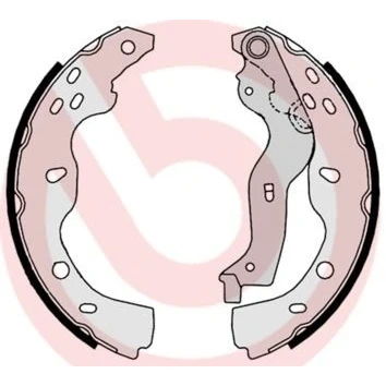 Billede af BREMBO S 23 532 Bremsebakker 220 36 med håndbremsegreb SUZUKI: SX4 I Hatchback