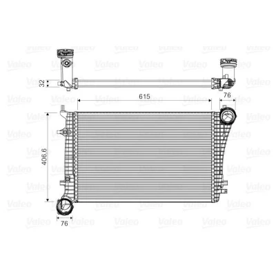 Billede af VALEO 818675 Intercooler uden EGR ventil SEAT: Leon II Hatchback, AUDI: A3 VOLKSWAGEN: Passat B6 Variant