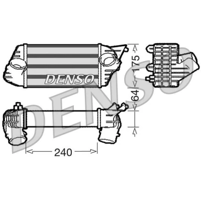 Billede af DENSO DIT09120 Intercooler Aluminium 240x175x64