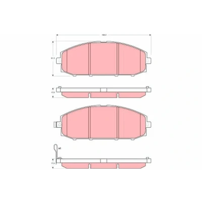 Billede af TRW GDB3361 Bremseklodser med akustisk advarsel for slid NISSAN: Patrol GR 5 SUV
