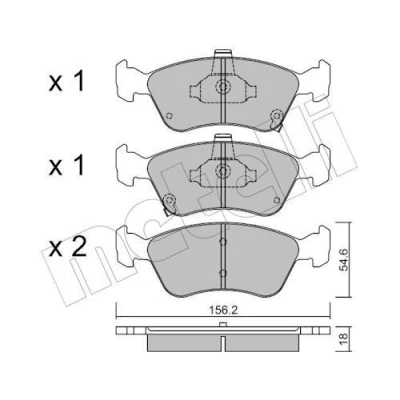 Billede af Bremseklodser METELLI 22 0287 0