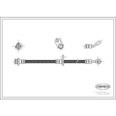 Billede af CORTECO 19033561 Bremseslange bagaksel 480