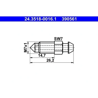 Billede af ATE 24.3518 0016.1 Udluftningsskrue/ ventil