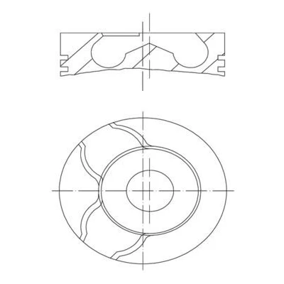 Billede af MAHLE ORIGINAL 010 15 00 Motor Stempel 82,0 med stempelringholder, uden kølekanal