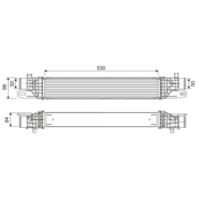 Billede af VALEO 818541 Intercooler Aluminium uden sensor