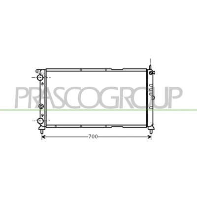 Billede af PRASCO FT132R006 Radiator Aluminium 630 304 23 Mekanisk fuget køleripper FIAT: Punto I Hatchback