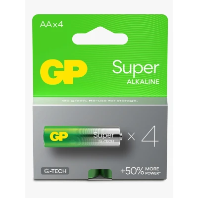 Billede af GP Super Alkaline G TECH AA/LR6 Batterier 4 Pak