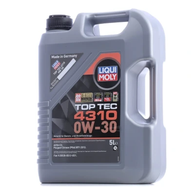 Billede af Liqui Moly Top Tec 4310 0W 30 5l Motorolie 2362 PEUGEOT: Partner III Van, 208 I Hatchback, 2008 II, ALFA ROMEO: Giulietta DS: DS7 Crossback