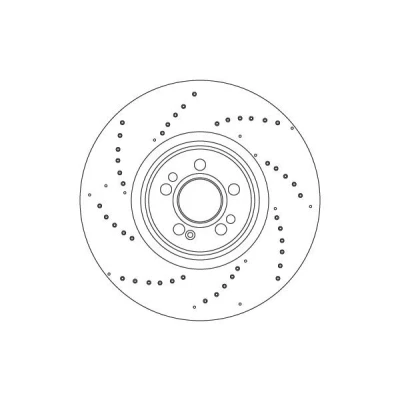 Billede af TRW Bremseskive MERCEDES BENZ: GLE 375mm 36mm 5 112mm perforeret/indv. ventileret lakeret højkarboniseret DF4598S Bremseskiver, Skivebremser