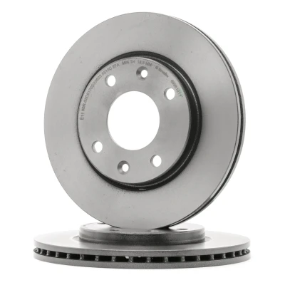 Billede af BREMBO 09.9610.11 Bremseskiver 247 20,4 4 indvendigt ventileret coatet med skruer PEUGEOT: 206 Hatchback, 206+ 306 Hatchback