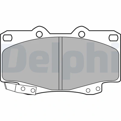 Billede af DELPHI LP2242 Bremseklodser med akustisk advarsel for slid uden anti knirke plade tilbehør TOYOTA: HILUX 3 Pick up, 6 up