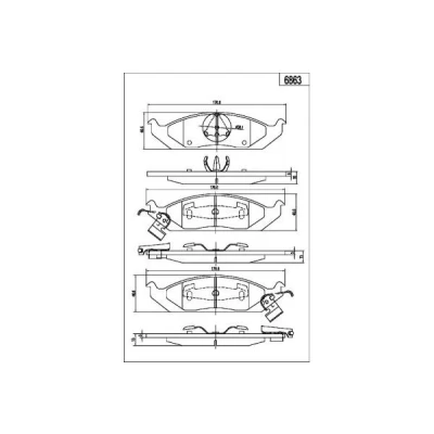 Billede af MAPCO 6863 Bremseklodser foraksel CHRYSLER: Stratus Cabriolet