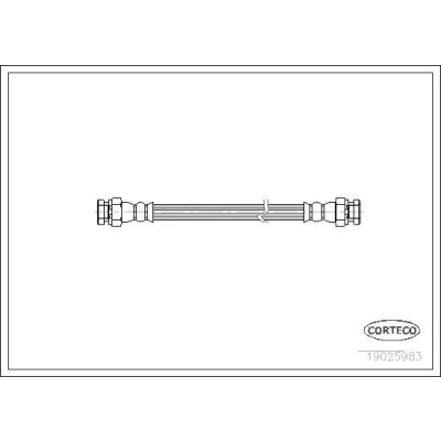 Billede af CORTECO 19025983 Bremseslange bagaksel 295