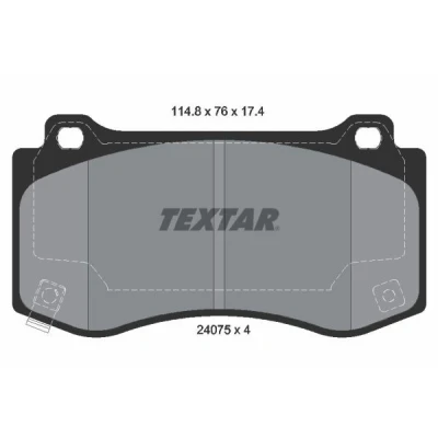 Billede af TEXTAR 2407501 Bremseklodser med akustisk advarsel for slid JEEP: GRAND CHEROKEE 3, CHRYSLER: 300C Touring, Sedan