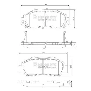 Billede af Bremseklodser NIPPARTS J3604032