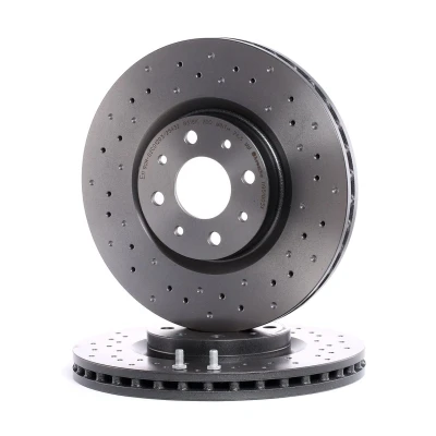Billede af BREMBO 09.5180.3X Bremseskiver 281 26 4 perforeret/indv. ventileret coatet højkarboniseret med skruer ALFA ROMEO: MiTo, FIAT: BRAVO 2, Stilo Hatchback