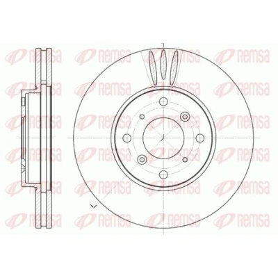 Billede af REMSA 6641.10 Bremseskiver foraksel 282, 282 25 4 ventileret HONDA: Accord 6 Limousine