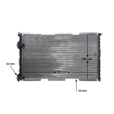Billede af MAHLE ORIGINAL CR 526 000S Radiator til køretøjer med/uden klimaanlæg 760 460 34 med rørstøtte, tilbehør skruer Loddet køleripper