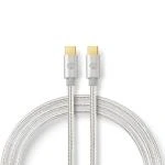 Billede af USB kabel 3.2 Gen 2 Type C Han 10 Gbps W Guldplateret 1.00 m Runde Flettet / Nylon Aluminium Cover Window Box