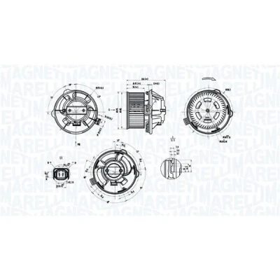 Billede af MAGNETI MARELLI 069412389010 El motor, kabineventilator 12V