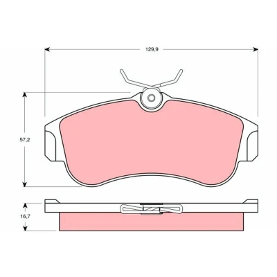 Billede af TRW GDB3271 Bremseklodser Ikke forberedt til slidindikator NISSAN: Almera II Hatchback, 2 Limousine, Primera Sedan